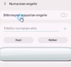 Samsung j7 numara engelleme