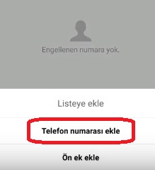 Xiaomi engellenen numaralar