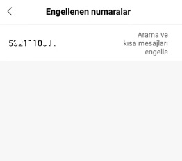 Xiaomi engellenen numaralar