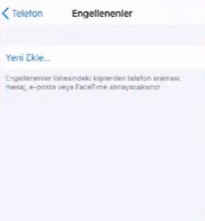 iPhone 8 numara engelleme