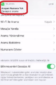 iPhone 8 gizli numara engelleme