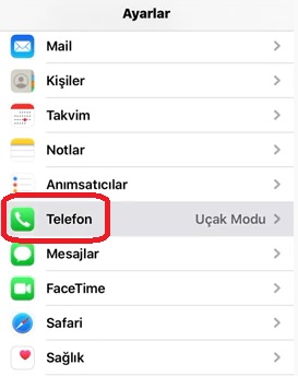 iPhone arayan numara yok engelleme