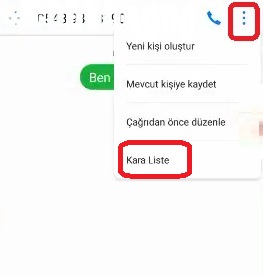 Huawei engellenen mesajları görme