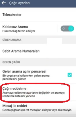 Samsung reddetme listesi nerede