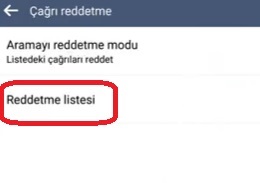 Samsung reddetme listesi nerede