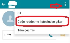 LG G4 numara engelleme kaldırma