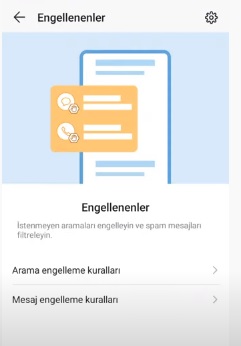 Huawei bilinmeyen numara engelleme
