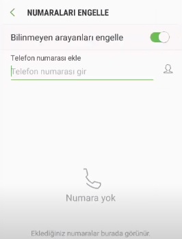 HTC Desire 828 numara engelleme