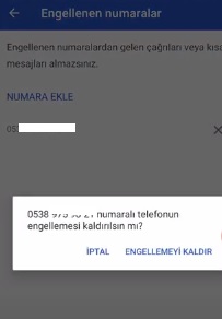 Reeder numara engelleme