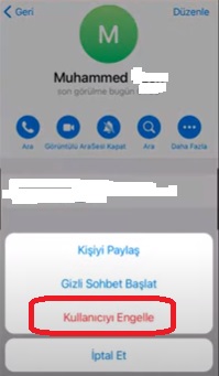 Telegram kişi engelleme