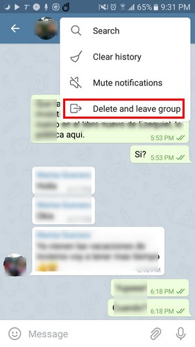 Telegram kişi engelleme