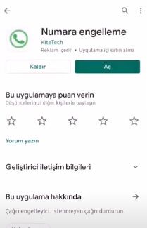 0850 numaraları engelleme Samsung