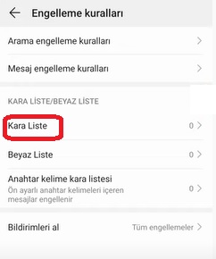 Huawei kara listeye nasıl girilir