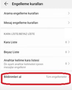 Huawei engellenen numaranın aradığını görmek istemiyorum 