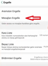 Oppo sms engelleme