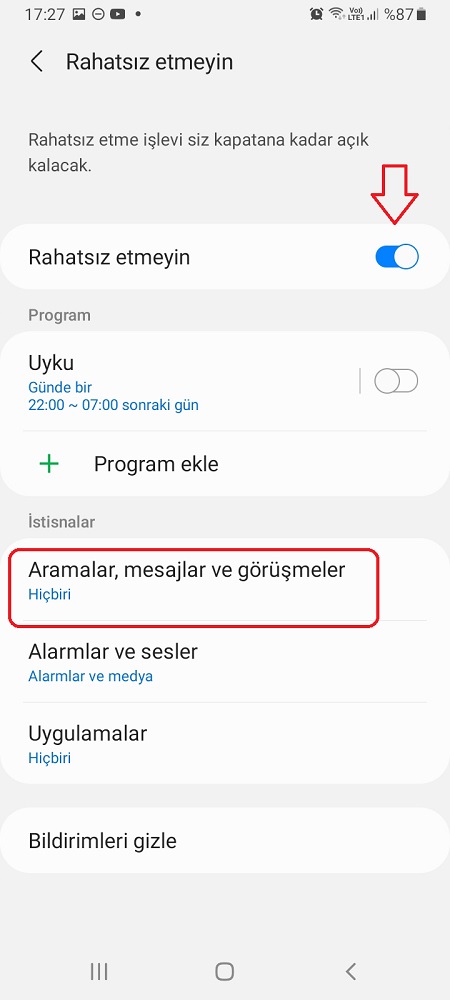 44' lü numara mesaj engelleme