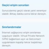 GetContact 5001 hatası